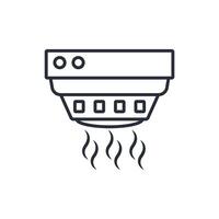 Smoke detector icon. .Editable stroke.linear style sign for use web design,logo.Symbol illustration. vector