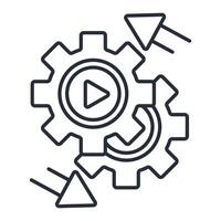 automation icon. .Editable stroke.linear style sign for use web design,logo.Symbol illustration. vector