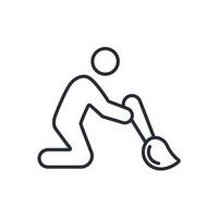 painter icon. .Editable stroke.linear style sign for use web design,logo.Symbol illustration. vector