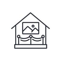 art gallery icon. .Editable stroke.linear style sign for use web design,logo.Symbol illustration. vector