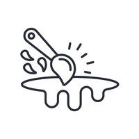 paint stain icon. .Editable stroke.linear style sign for use web design,logo.Symbol illustration. vector