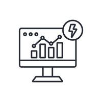 Energy Monitoring icon. .Editable stroke.linear style sign for use web design,logo.Symbol illustration. vector