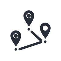 itinerary icon. .Editable stroke.linear style sign for use web design,logo.Symbol illustration. vector