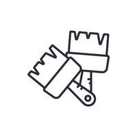 paintbrush icon. .Editable stroke.linear style sign for use web design,logo.Symbol illustration. vector