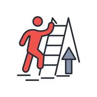 ladder icon. .Editable stroke.linear style sign for use web design,logo.Symbol illustration. vector