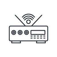 Wifi router icon. .Editable stroke.linear style sign for use web design,logo.Symbol illustration. vector