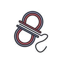 rope icon. .Editable stroke.linear style sign for use web design,logo.Symbol illustration. vector