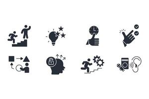 Soft skills icon set..Editable stroke.linear style sign for use web design,logo.Symbol illustration. vector
