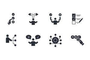 Choice icon set..Editable stroke.linear style sign for use web design,logo.Symbol illustration. vector