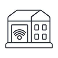Smart Home icon. .Editable stroke.linear style sign for use web design,logo.Symbol illustration. vector