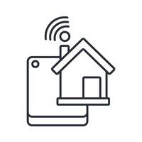 Smart hub icon. .Editable stroke.linear style sign for use web design,logo.Symbol illustration. vector