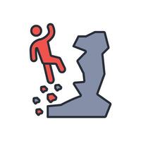 falling icon. .Editable stroke.linear style sign for use web design,logo.Symbol illustration. vector