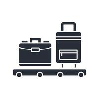 Suitcase icon. .Editable stroke.linear style sign for use web design,logo.Symbol illustration. vector