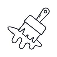 paint brush icon. .Editable stroke.linear style sign for use web design,logo.Symbol illustration. vector