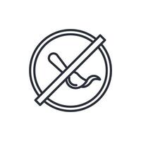 No painting icon. .Editable stroke.linear style sign for use web design,logo.Symbol illustration. vector