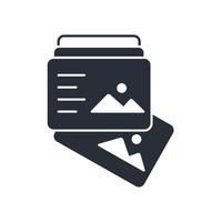 Postcard icon. .Editable stroke.linear style sign for use web design,logo.Symbol illustration. vector