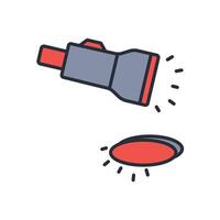 flashlight icon. .Editable stroke.linear style sign for use web design,logo.Symbol illustration. vector