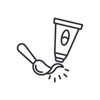painting tube icon. .Editable stroke.linear style sign for use web design,logo.Symbol illustration. vector