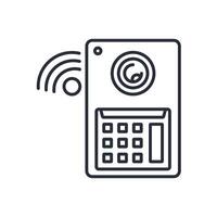 smart washer icon. .Editable stroke.linear style sign for use web design,logo.Symbol illustration. vector