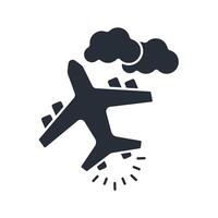 plane icon. .Editable stroke.linear style sign for use web design,logo.Symbol illustration. vector