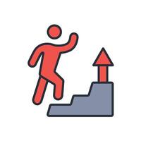 Step up icon. .Editable stroke.linear style sign for use web design,logo.Symbol illustration. vector