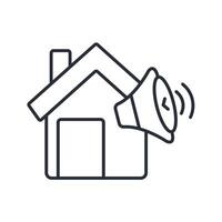 alarm system icon. .Editable stroke.linear style sign for use web design,logo.Symbol illustration. vector
