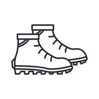 boots icon. .Editable stroke.linear style sign for use web design,logo.Symbol illustration. vector