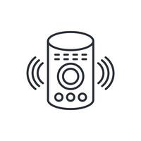 Smart speaker icon. .Editable stroke.linear style sign for use web design,logo.Symbol illustration. vector