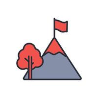 summit icon. .Editable stroke.linear style sign for use web design,logo.Symbol illustration. vector