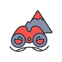 Binoculars icon. .Editable stroke.linear style sign for use web design,logo.Symbol illustration. vector