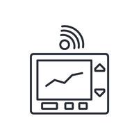 Smart Thermostat icon. .Editable stroke.linear style sign for use web design,logo.Symbol illustration. vector