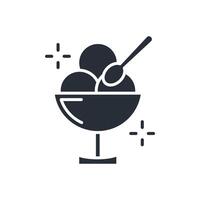 Ice cream cup icon. .Editable stroke.linear style sign for use web design,logo.Symbol illustration. vector