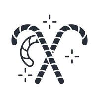 candy cane icon. .Editable stroke.linear style sign for use web design,logo.Symbol illustration. vector