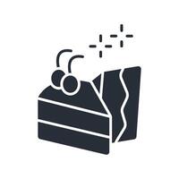 dessert icon. .Editable stroke.linear style sign for use web design,logo.Symbol illustration. vector