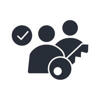 authentication icon. .Editable stroke.linear style sign for use web design,logo.Symbol illustration. vector