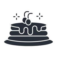 Pancake icon. .Editable stroke.linear style sign for use web design,logo.Symbol illustration. vector