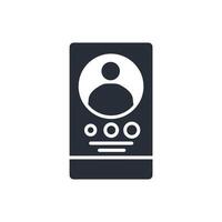 username icon. .Editable stroke.linear style sign for use web design,logo.Symbol illustration. vector