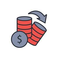 depreciation icon. .Editable stroke.linear style sign for use web design,logo.Symbol illustration. vector