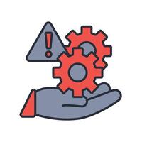 risk management icon. .Editable stroke.linear style sign for use web design,logo.Symbol illustration. vector