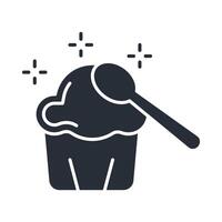 Muffin icon. .Editable stroke.linear style sign for use web design,logo.Symbol illustration. vector