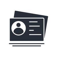 personal information icon. .Editable stroke.linear style sign for use web design,logo.Symbol illustration. vector