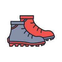 boots icon. .Editable stroke.linear style sign for use web design,logo.Symbol illustration. vector