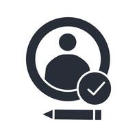 profile icon. .Editable stroke.linear style sign for use web design,logo.Symbol illustration. vector