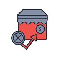 liquidation icon. .Editable stroke.linear style sign for use web design,logo.Symbol illustration. vector