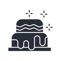cake icon. .Editable stroke.linear style sign for use web design,logo.Symbol illustration. vector
