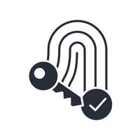 biometrics icon. .Editable stroke.linear style sign for use web design,logo.Symbol illustration. vector