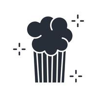 Pop corn icon. .Editable stroke.linear style sign for use web design,logo.Symbol illustration. vector