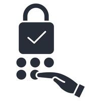 password icon. .Editable stroke.linear style sign for use web design,logo.Symbol illustration. vector