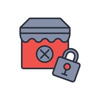 foreclosure icon. .Editable stroke.linear style sign for use web design,logo.Symbol illustration. vector