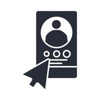social profile icon. .Editable stroke.linear style sign for use web design,logo.Symbol illustration. vector